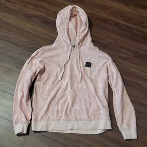 Vans Pink Hooded Sweatshirt with Leopard Pattern